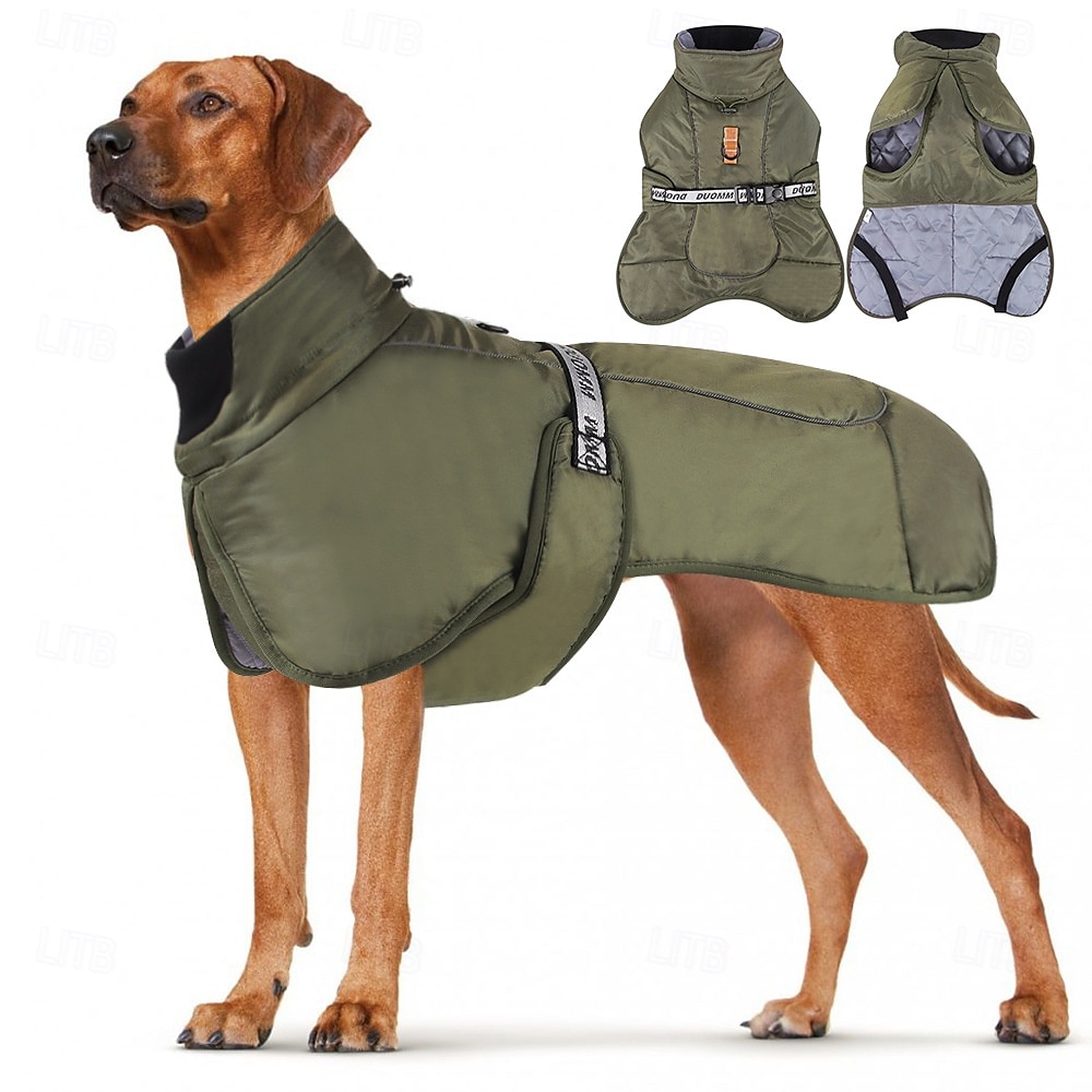 Hunder Frakker Jakke Parka jakke med sele Reflekterende Varm Vannbestandig utendørs Hundeklær for Medium Large 2025 - $26.99 –P12