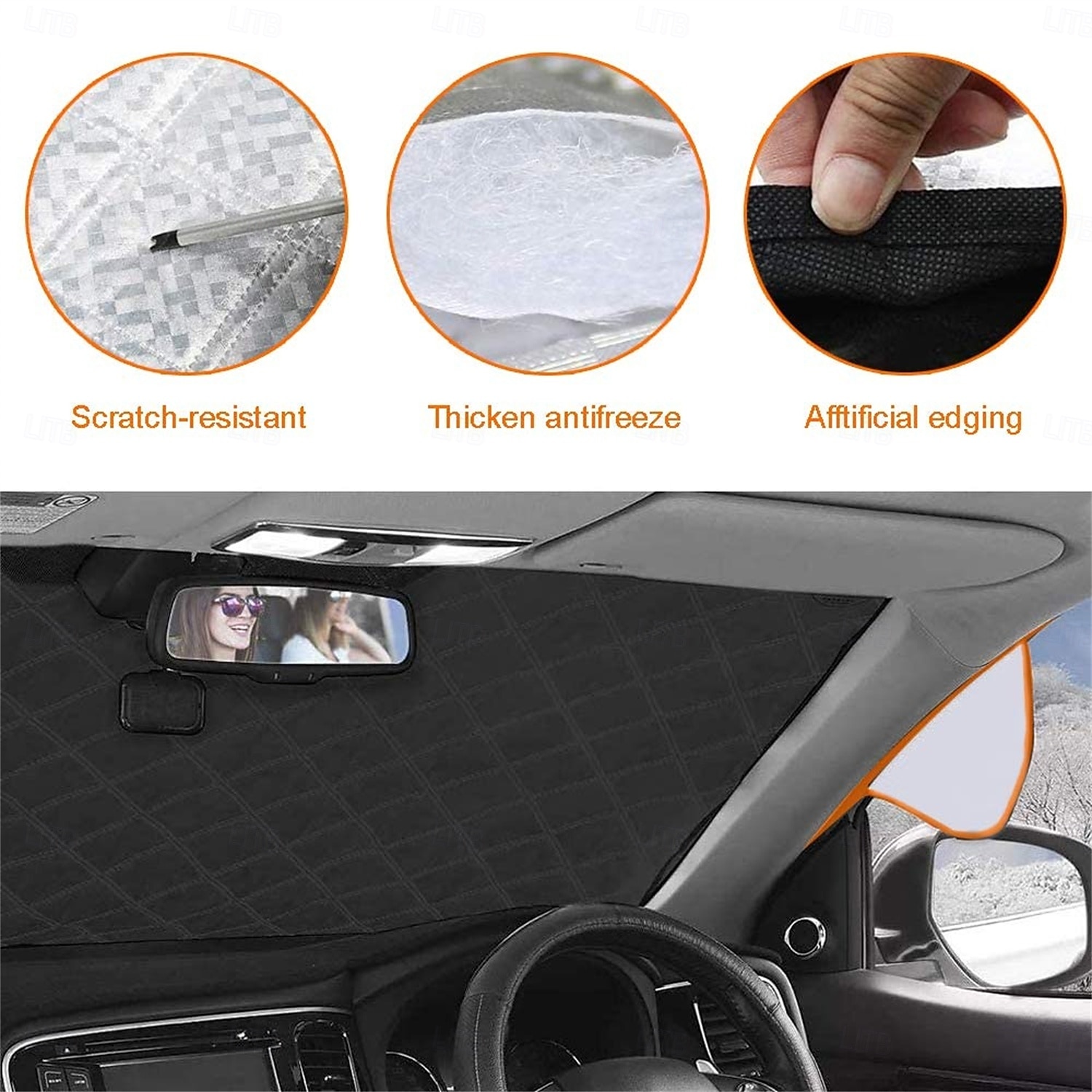telo copriauto invernale telo copriauto antigelo auto mezzo garage protezione grandine parabrezza protezione solare con magnete set invernale auto del 2025 a €40.49 –P6