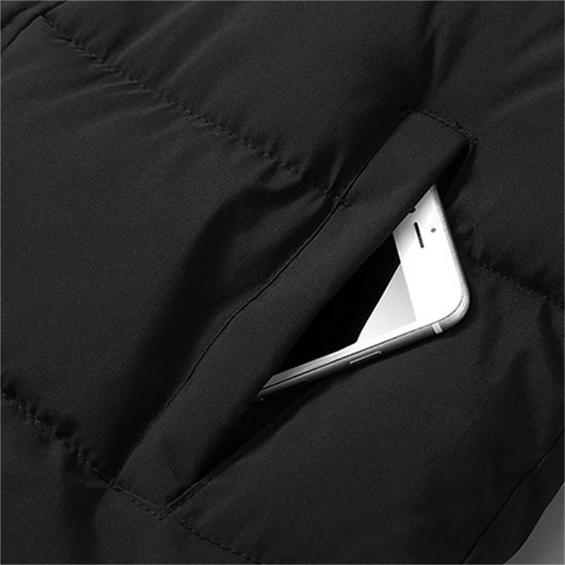 Herren Puffer Weste Kapuzenweste Gepolstert Weste Steppweste Täglich Verabredung Urlaub Modisch Brautkleider schlicht Herbst Winter Tasche Polyester warm halten Komfortabel Graphic Reisverschluss Mit 2025 - $39.99 –P10