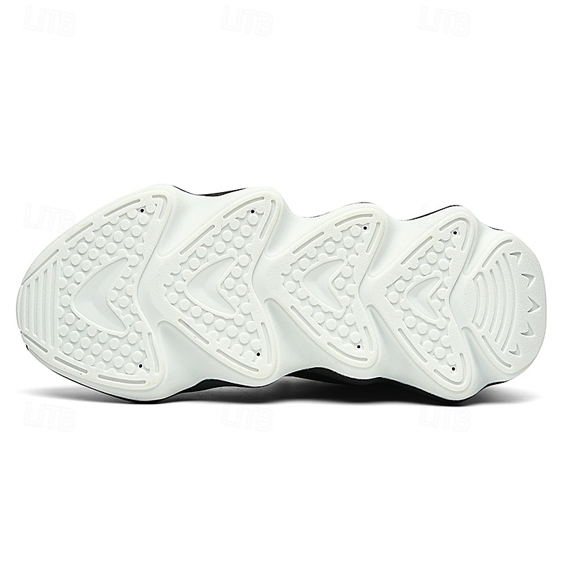 scarpe da ginnastica da uomo futuristiche con suola spessa in bianco e nero - scarpe sportive leggere e traspiranti per abbigliamento casual o da corsa del 2025 a $59.99 –P6