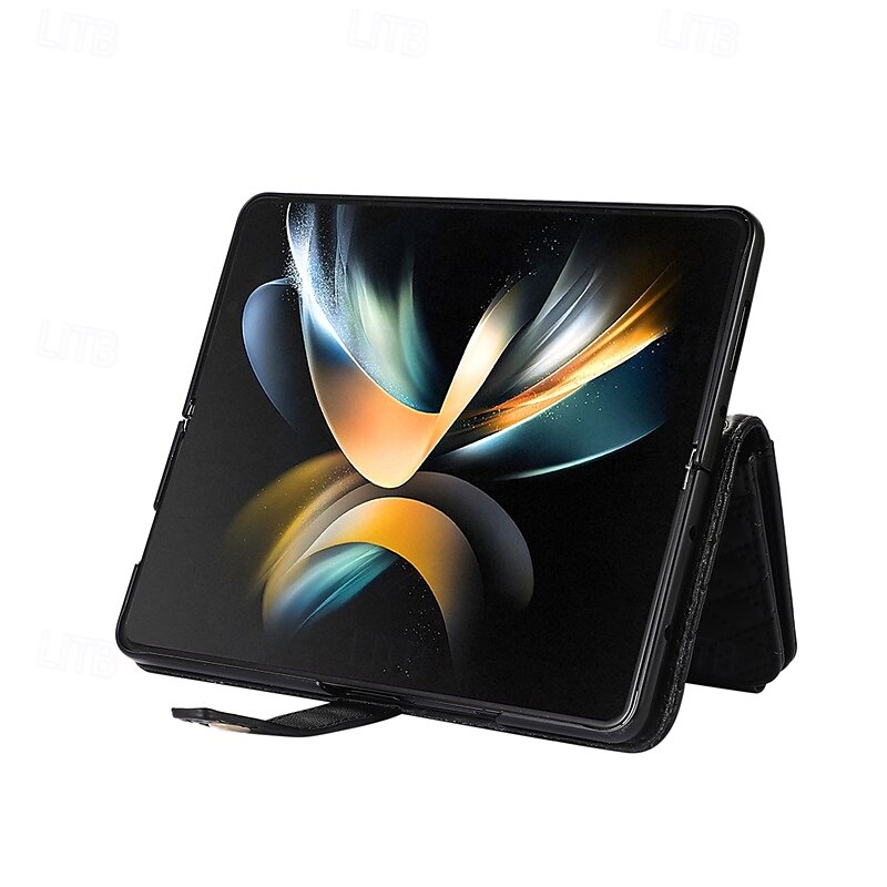 Phone Case For Z Fold 6 Z Fold 5 Z Fold 4 Z Fold 3 Flip Cover with Stand Holder Zipper with Wrist Strap Retro TPU PU Leather 2025 - $23.99 –P13
