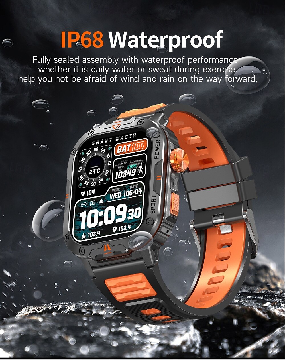 696 NX20 Smart Watch 2 inch Smart Band Fitness Bracelet Bluetooth Pedometer Call Reminder Sleep Tracker Compatible with Android iOS Men Hands-Free Calls Message Reminder IPX-0 45mm Watch Case 2025 - $56.99 –P17