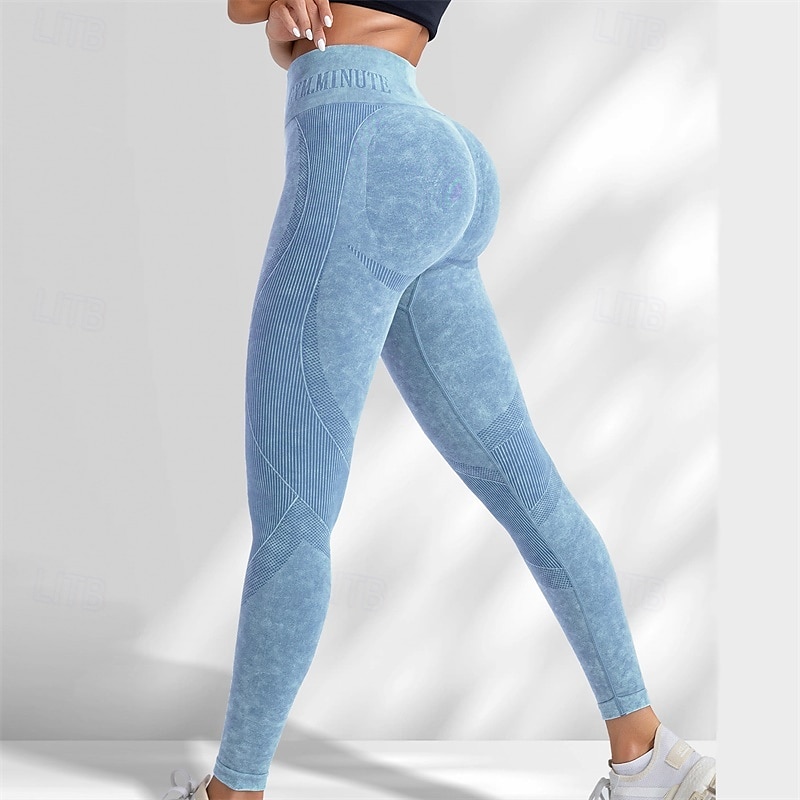 Mujer Pantalones de yoga Mallas Leggings de Yoga Levantamiento de tope Control de barriga Alta cintura Pilates Entrenamiento de gimnasio Rutina de ejercicio Mallas Leggings Color sólido Negro Rosa 2025 - $18.99 –P4