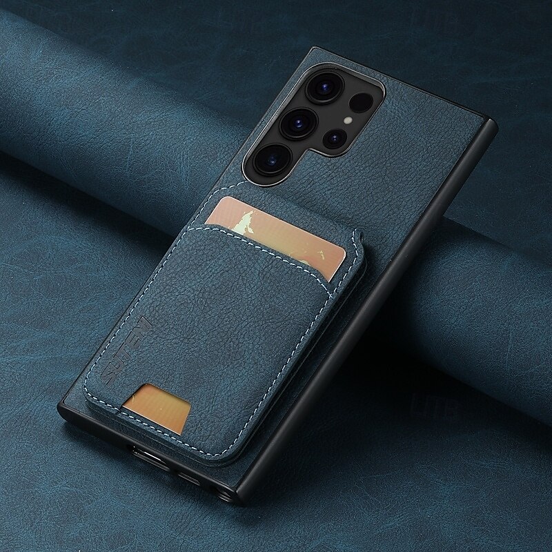 2025年 電話 ケース 用途 S24 Ultra Plus S23 Ultra Plus S22 プラス ウルトラ S25ウルトラ バックカバー スタンド付き カード挿入口 耐衝撃 レトロ風 TPU PC PUレザー  コレクション – $19.99 –P16