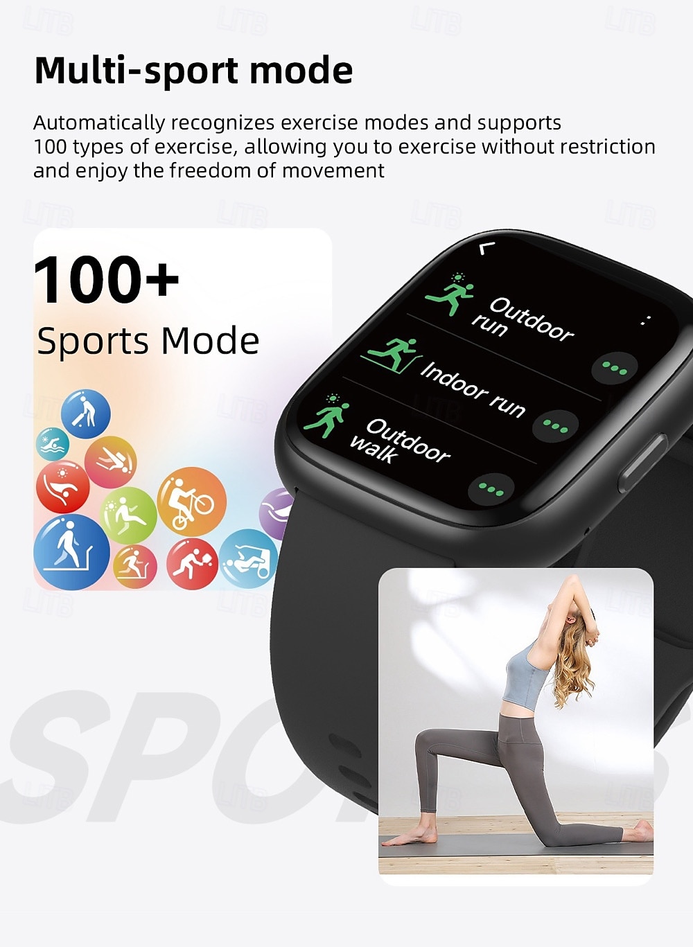696 IDW26 Smart Watch 1.83 inch Smart Band Fitness Bracelet Bluetooth Call Reminder Sleep Tracker Heart Rate Monitor Compatible with Android iOS Women Men Hands-Free Calls Message Reminder IPX-0 40mm 2025 - $45.99 –P6