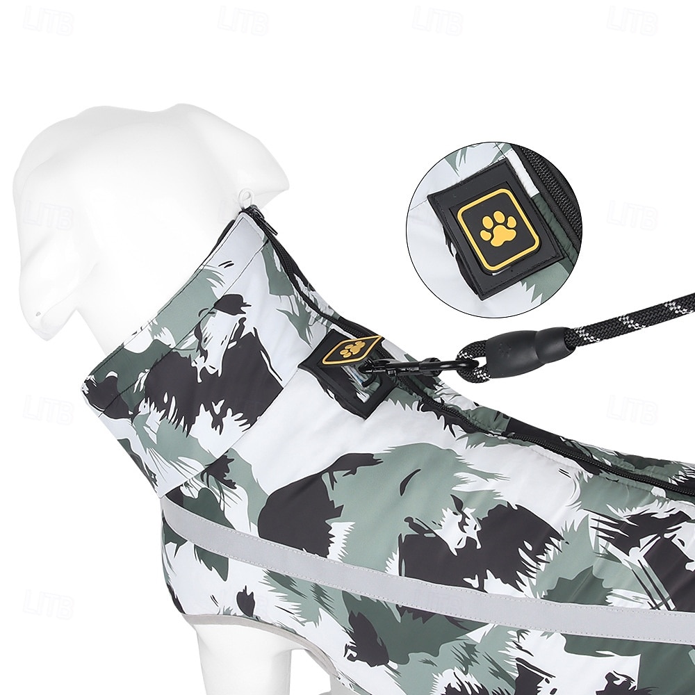 Hunder Frakker Jakke Parka jakke med sele Reflekterende Varm Vannbestandig Hundeklær for Medium Large 2025 - $22.99 –P6