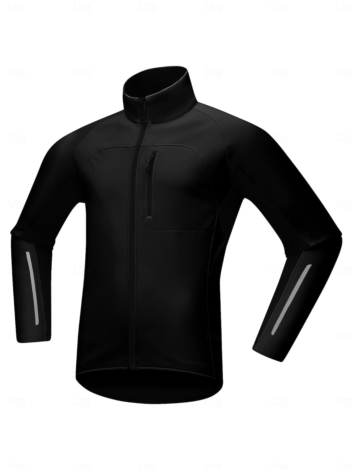 Herr Cykeljacka Vindtät jacka Fleece-jacka Vinter Håller värmen Fleecefoder Vindtät Mateial som andas Cykel Träningsoverall Vindjackor Svart Grön Cykelkläder 2025 - $61.99 –P11
