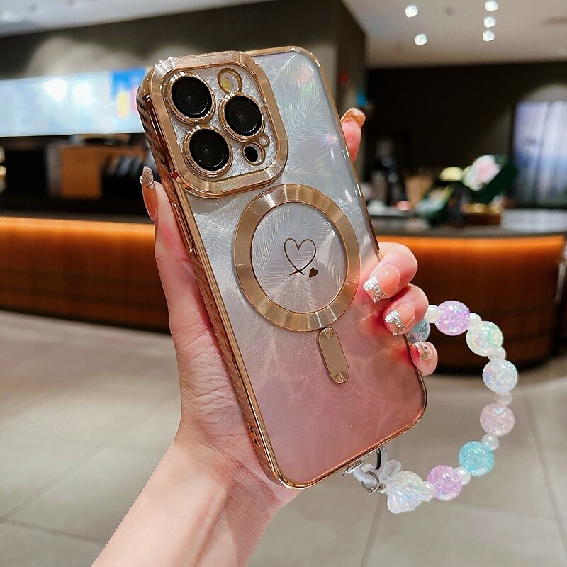 2025年 電話 ケース 用途 iPhone 16 Pro Max プラス iPhone 15 プロマックスプラス iPhone 14 13 12 11 Pro Max Plus iPhone 14 Pro Max iPhone 13 12 11 Pro Max バックカバー 磁石バックル ワイヤレス充電をサポート リストストラップ付き レトロ風 TPU アクリル コレクション – $17.99 –P5