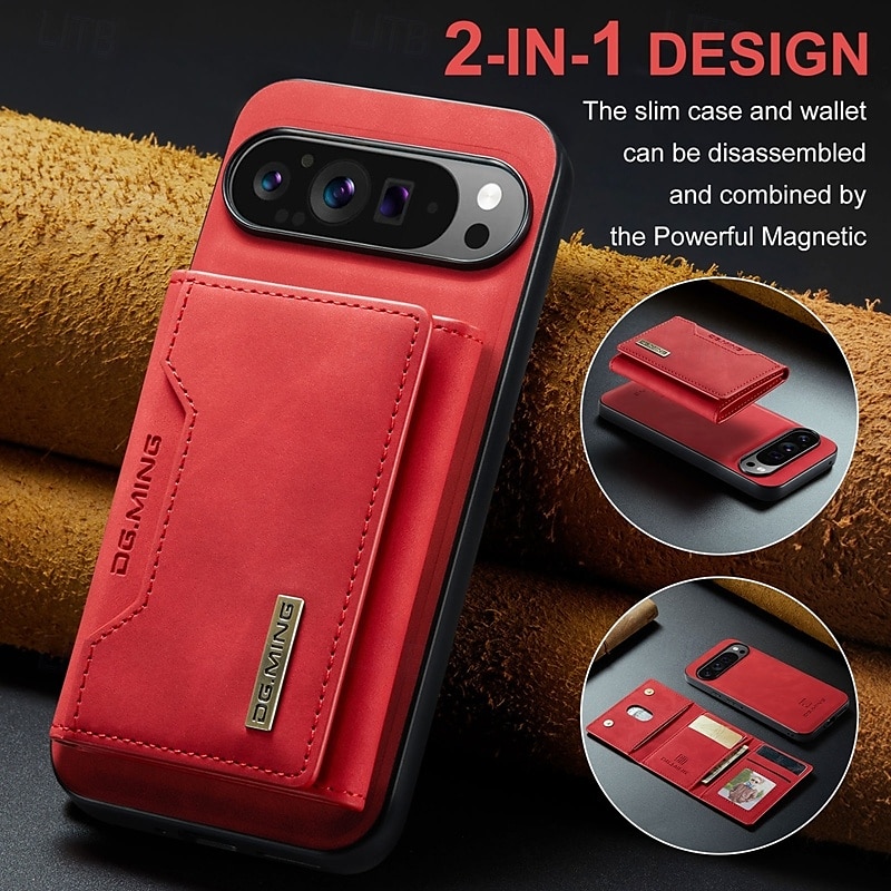 telefoon hoesje Voor Pixel 9 Pro Pixel 9 Pro XL Pixel 8 Pro Pixel 8 Pixel 9 Pixel 7 Pixel 7 Pro Pixel 6 Pixel 6 Pro Pixelvouw Achterkant met standaard Afneembaar Magnetisch Retro TPU PU-nahka 2025 - $21.99 –P16