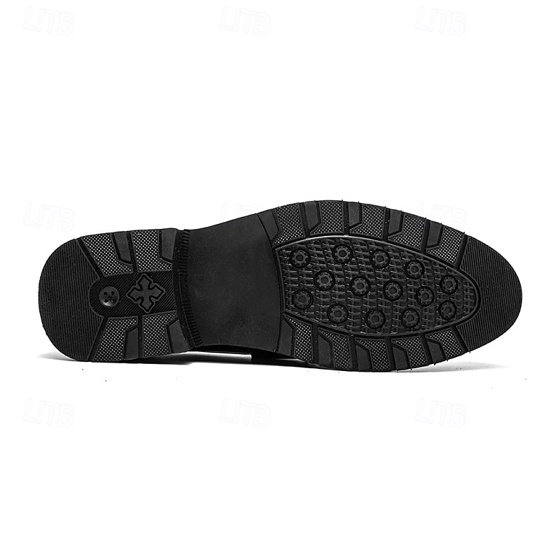 Men's Two-Tone Faux Leather Slip-On Loafers – Black and White Penny Dress Shoes for Prom, Business Party, Gatsby Nightlife, Vintage 1950s Swing Look 2025 - GBP £39 –P5