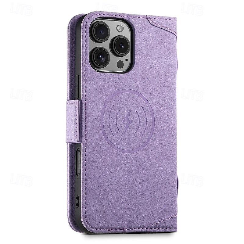2025年 電話 ケース 用途 iPhone 16 Pro Max プラス iPhone 15 プロマックスプラス iPhone 14 13 12 Pro Max Plus バックカバー スタンド付き 磁石バックル ワイヤレス充電をサポート レトロ風 TPU PUレザー コレクション – $31.99 –P16