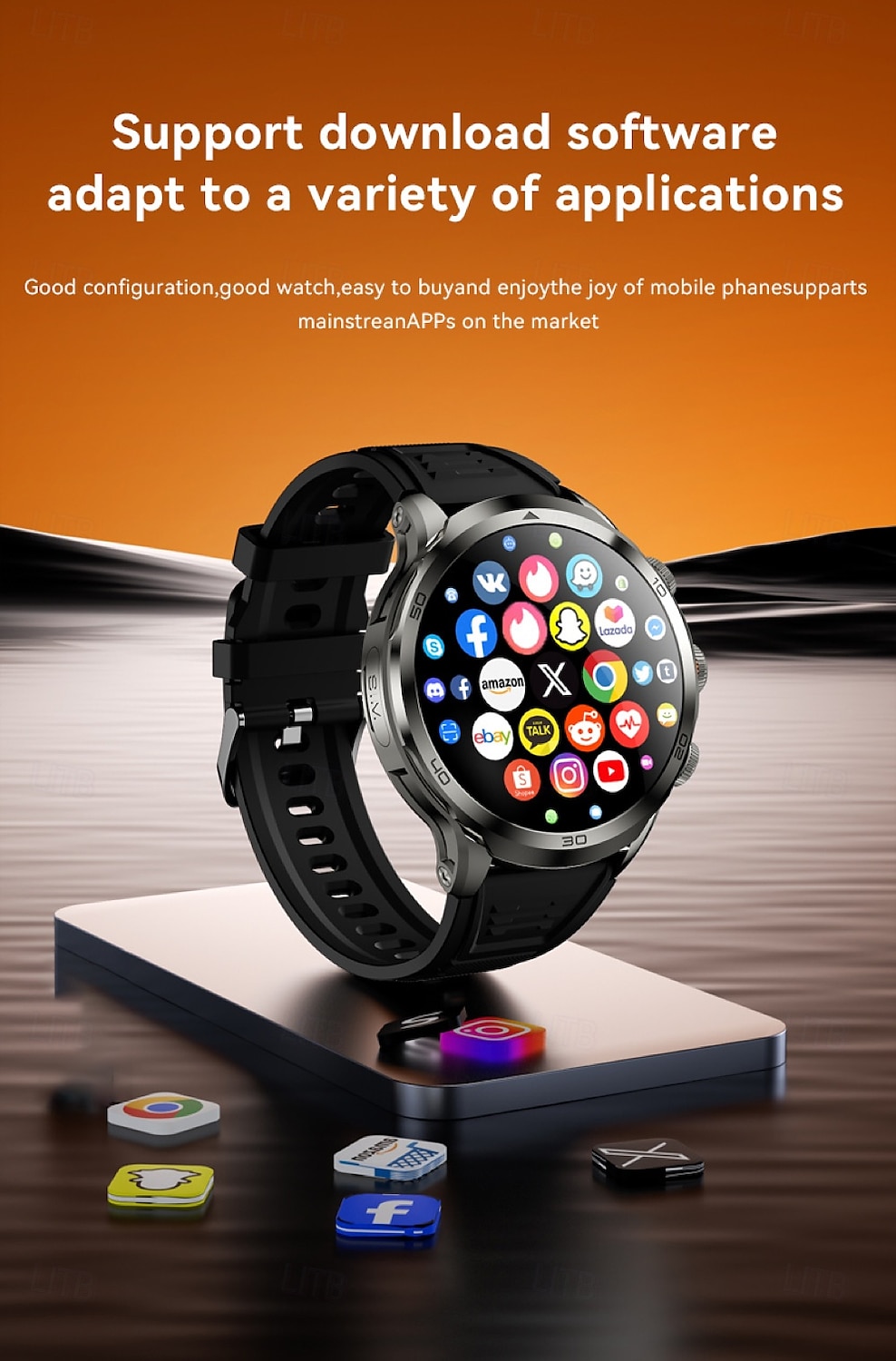 696 H19 Smart Watch 1.95 inch Smartwatch Fitness Running Watch Bluetooth Pedometer Call Reminder Sleep Tracker Compatible with Android iOS Men GPS Hands-Free Calls with Camera IP 67 52mm Watch Case 2025 - $144.99 –P8