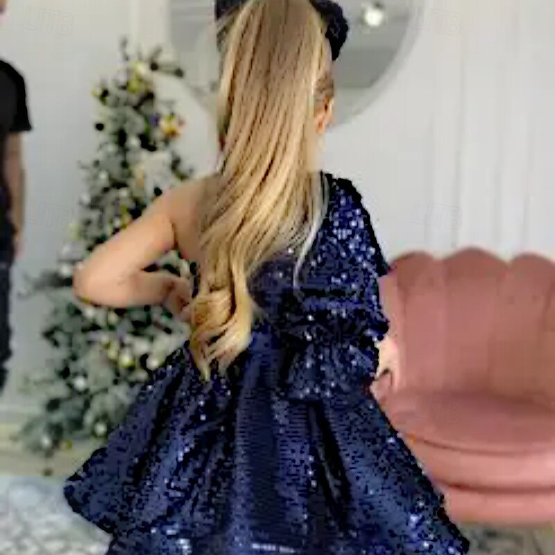 Infantil Para Meninas Vestido de festa Côr Sólida Manga Longa Espetáculo Com Transparência Princesa Doce Com Transparência Longuette Vestido da bainha Vestido De Tule Verão Primavera Outono Crianças de 2025 por $79.99 –P1