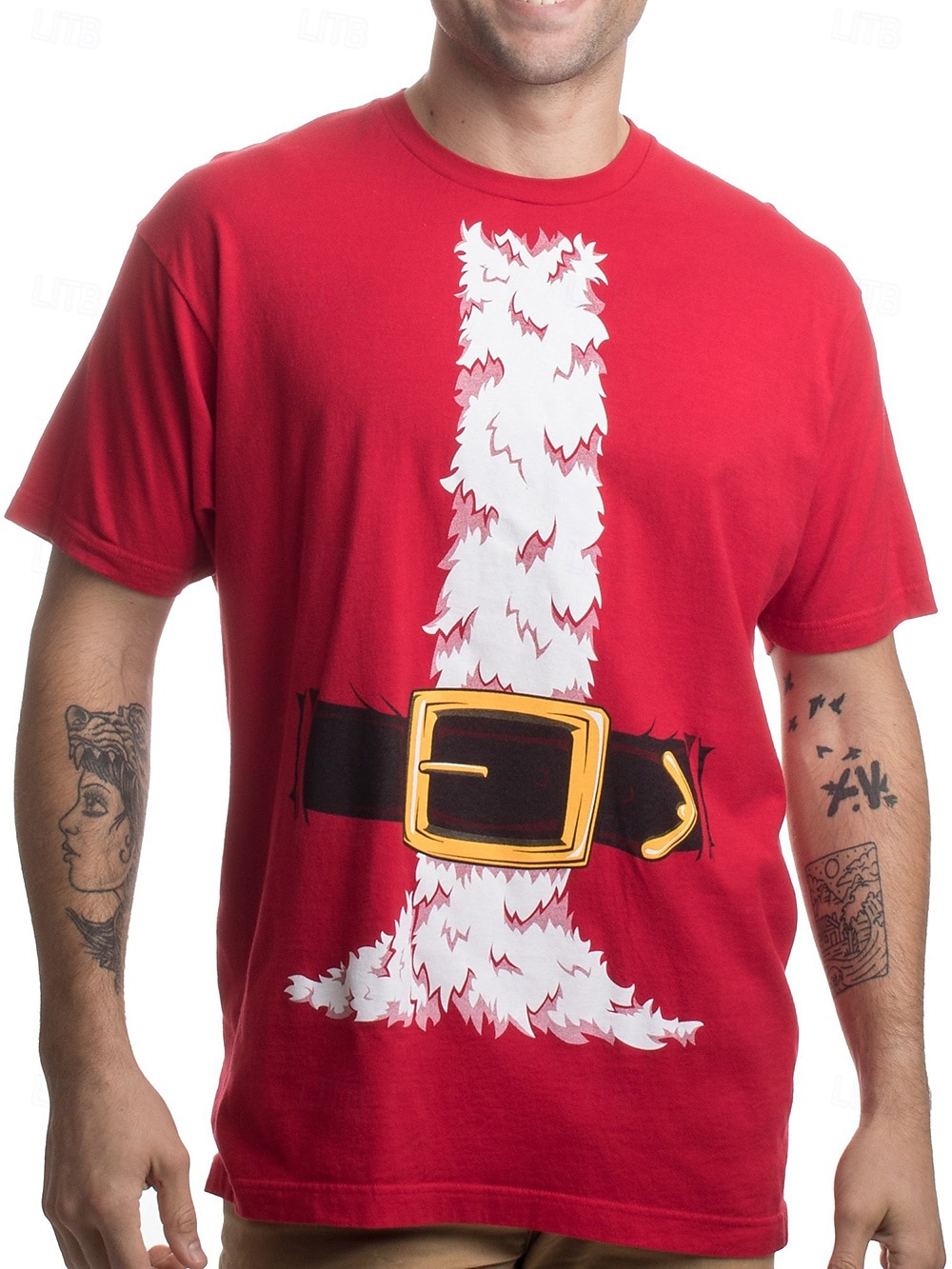 Weihnachten Weihnachtsmann Santa Anzüge T-Shirt-Ärmel Hässliches Weihnachtsshirt 3D Weihnachten Grafik Komisch Für Paar Herren Damen Erwachsene Weihnachten Karneval 3D-Druck Party Festival 2025 - $15.49 –P5