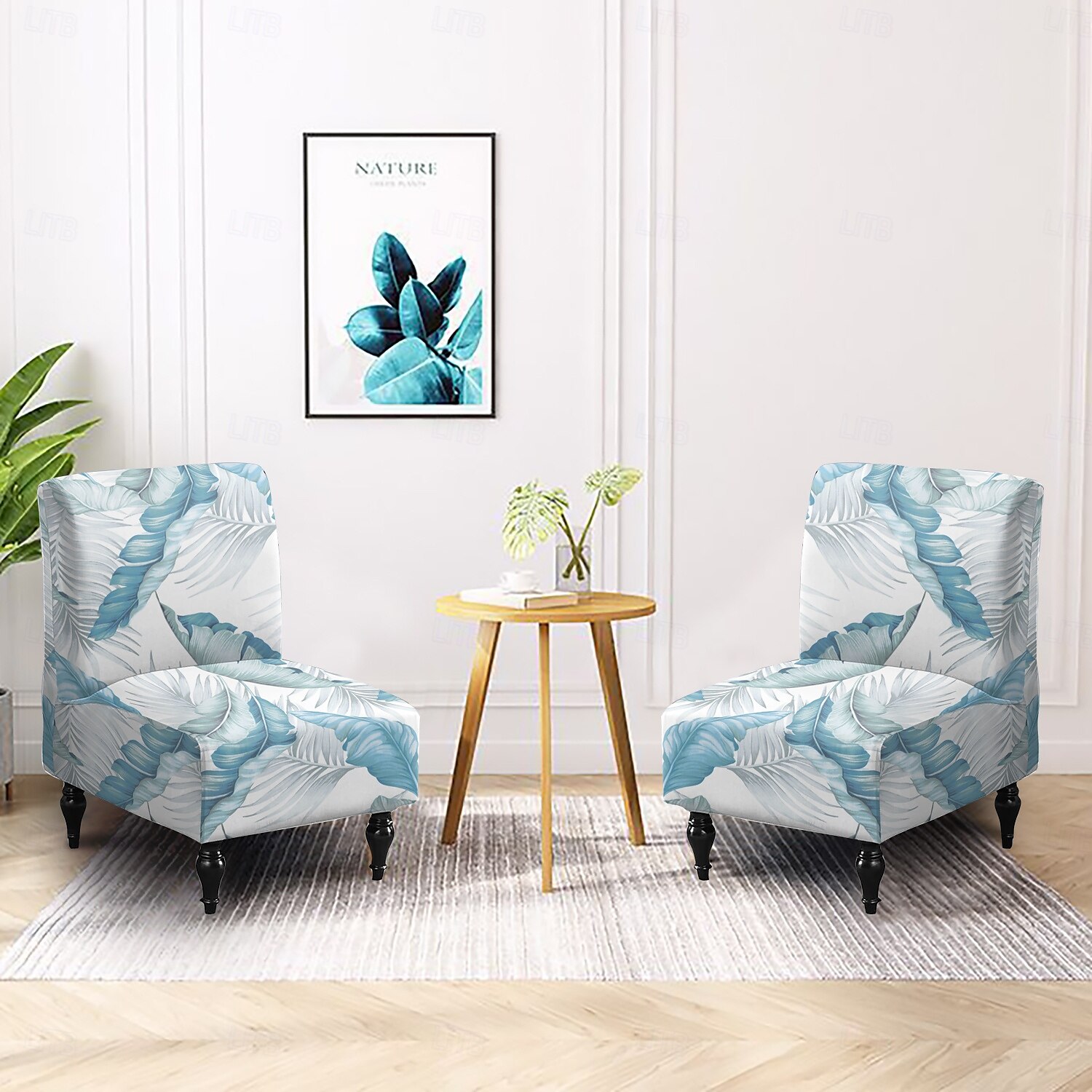 Velvet Accent Chair Covers Luxury High Stretch Armless Chair Slipcovers for Large Chairs, Removable Furniture Protector for Living Dining Room Hotel 2025 - $22.99 –P4