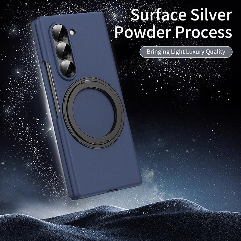 Phone Case For Z Fold 7 Z Fold 6 Z Fold 5 Z Fold 4 Z Fold 3 Back Cover with Stand Holder with Screen Protector Magnetic Retro PC Metal 2025 - $25.99 –P3