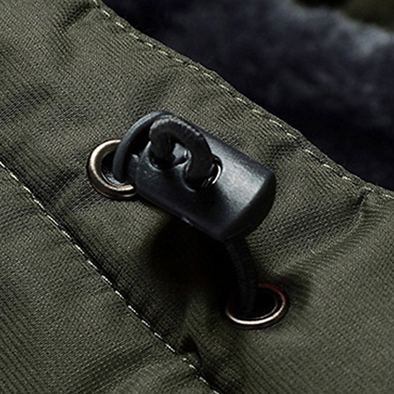 Herr Utomhusjacka Vinterkappa Fleece-jacka Hoodiejacka Dagligen Semester Håller värmen Vindtät Ficka Avtagbar huva Vår & Höst Färgblock Mode Klassisk Huva Normal Svart Röd Kungsblå Armégrön Jacka 2025 - $45.99 –P3