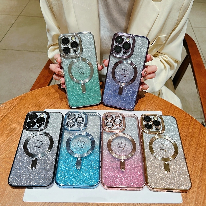 2025年 電話 ケース 用途 iPhone 16 Pro Max プラス iPhone 15 プロマックスプラス iPhone 14 13 12 11 Pro Max Plus iPhone 14 Pro Max iPhone 13 12 11 Pro Max バックカバー 磁石バックル ワイヤレス充電をサポート 耐衝撃 レトロ風 TPU アクリル  コレクション – $15.99 –P1