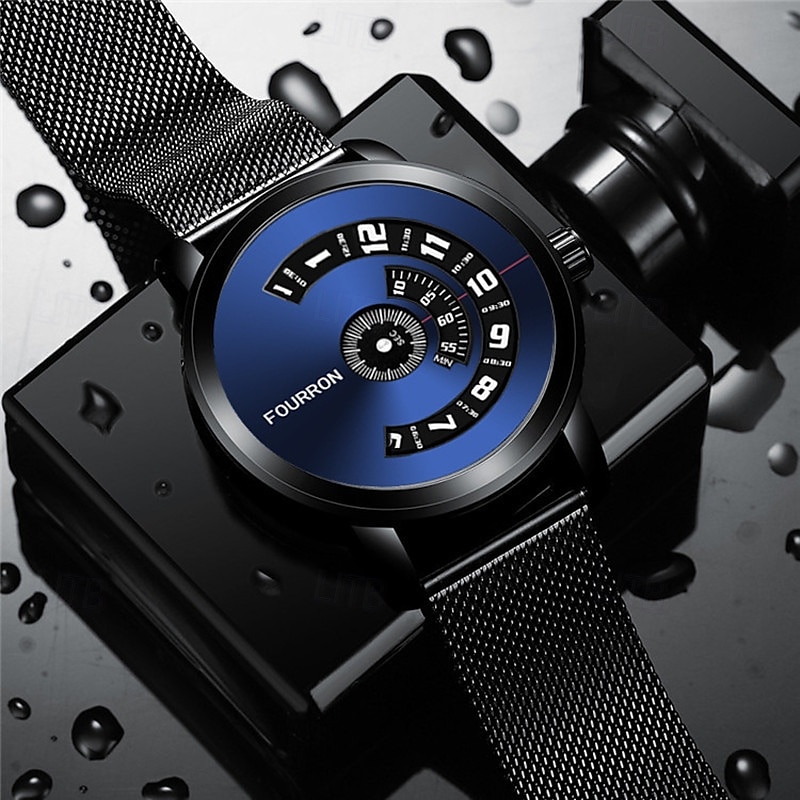 Menn Quartz Klokke Minimalistisk Sport Fritid Business Vanntett Dekorasjon Rustfritt Stål Lær Klokke 2026 - $26.99 –P4