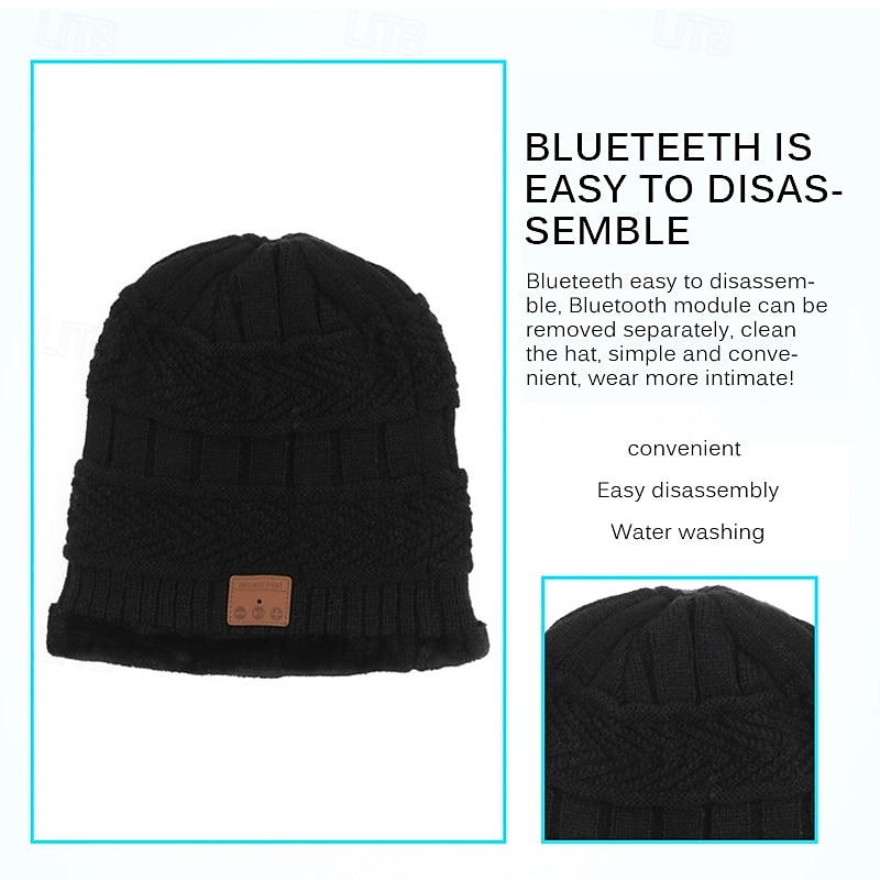 Bluetooth Beanie with Scarf Bluetooth Rechargeable Knit Cap with Wireless Hands Free Head Hat Christmas Gift for Men and Women 2025 - $25.99 –P3