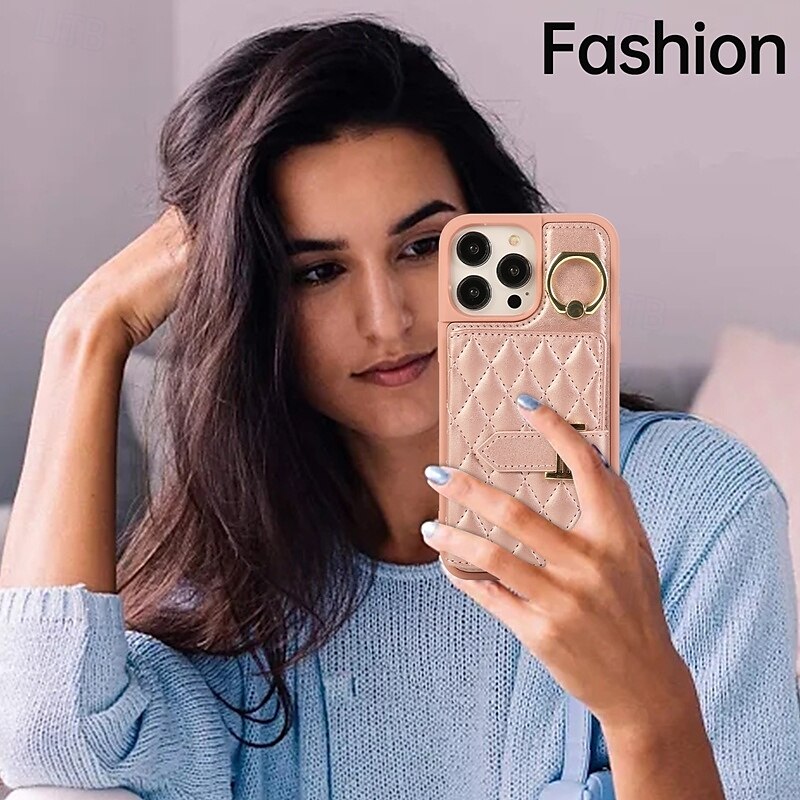 Phone Case For iPhone 16 Pro Max Plus iPhone 15 Pro Max Plus iPhone 14 13 12 11 Pro Max Plus iPhone 14 Pro Max iPhone 13 12 11 Pro Max Back Cover with Stand Holder with Lanyard with Wrist Strap Retro 2025 - $20.99 –P15