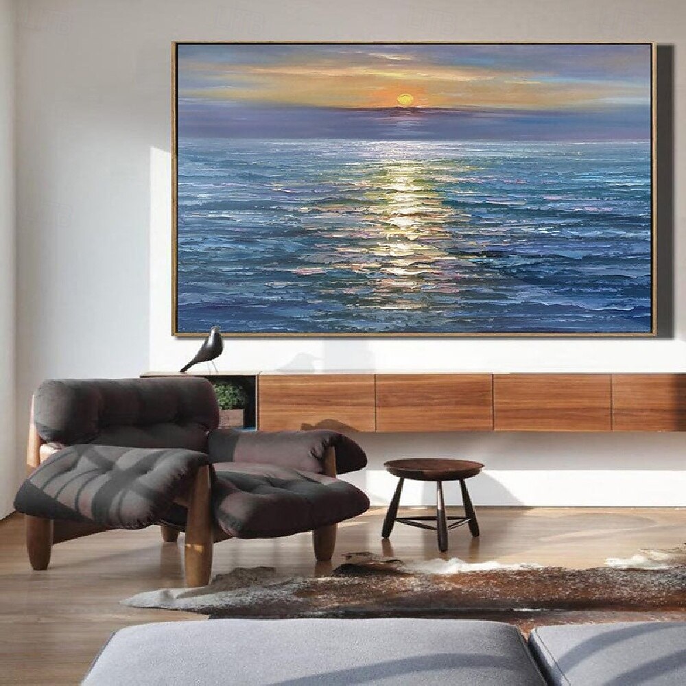 handgjord 3d ocean oljemålning handgjord väggkonst blå enorm våg oljemålning på duk handmålad havsvågor 3d texturerad abstrakt målning strand landskap himmel oljemålning för vardagsrum sovrum 2025 - $116.99 –P4