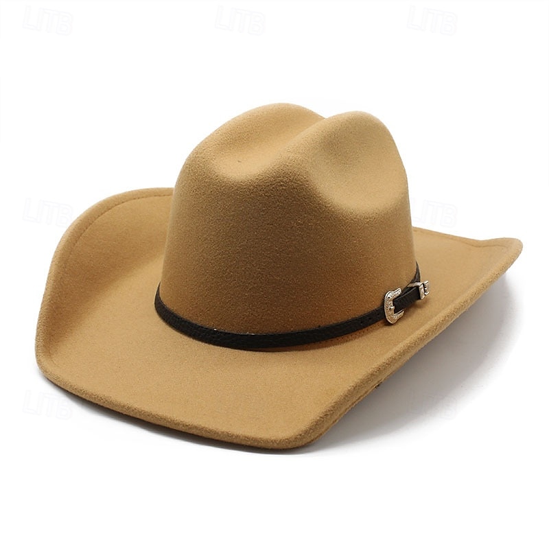 Pánské Klobouk Kentucky Derby Sluneční klobouk Kovbojský klobouk Klobouk Fedora Trilby Černá Velbloudí Polyester Retro styl Módní 18. století stát Texas Denní Tématický večírek Plná / Jednobarevná 2025 - $21.99 –P5