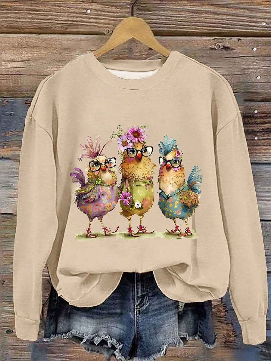 pull femme animal vêtements de tous les jours imprimé décontracté sweat à capuche décontracté à manches longues micro-élastique automne hiver confort respirant tissu doux de 2025 ? $24.99 –P1