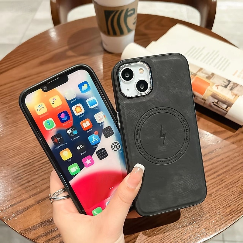 2025年 電話 ケース 用途 iPhone 16 Pro Max プラス iPhone 15 プロマックスプラス iPhone 14 13 12 11 Pro Max Plus iPhone 14 Pro Max iPhone 13 12 11 Pro Max バックカバー 磁石バックル ワイヤレス充電をサポート 耐衝撃 レトロ風 TPU PUレザー  コレクション – $14.99 –P9