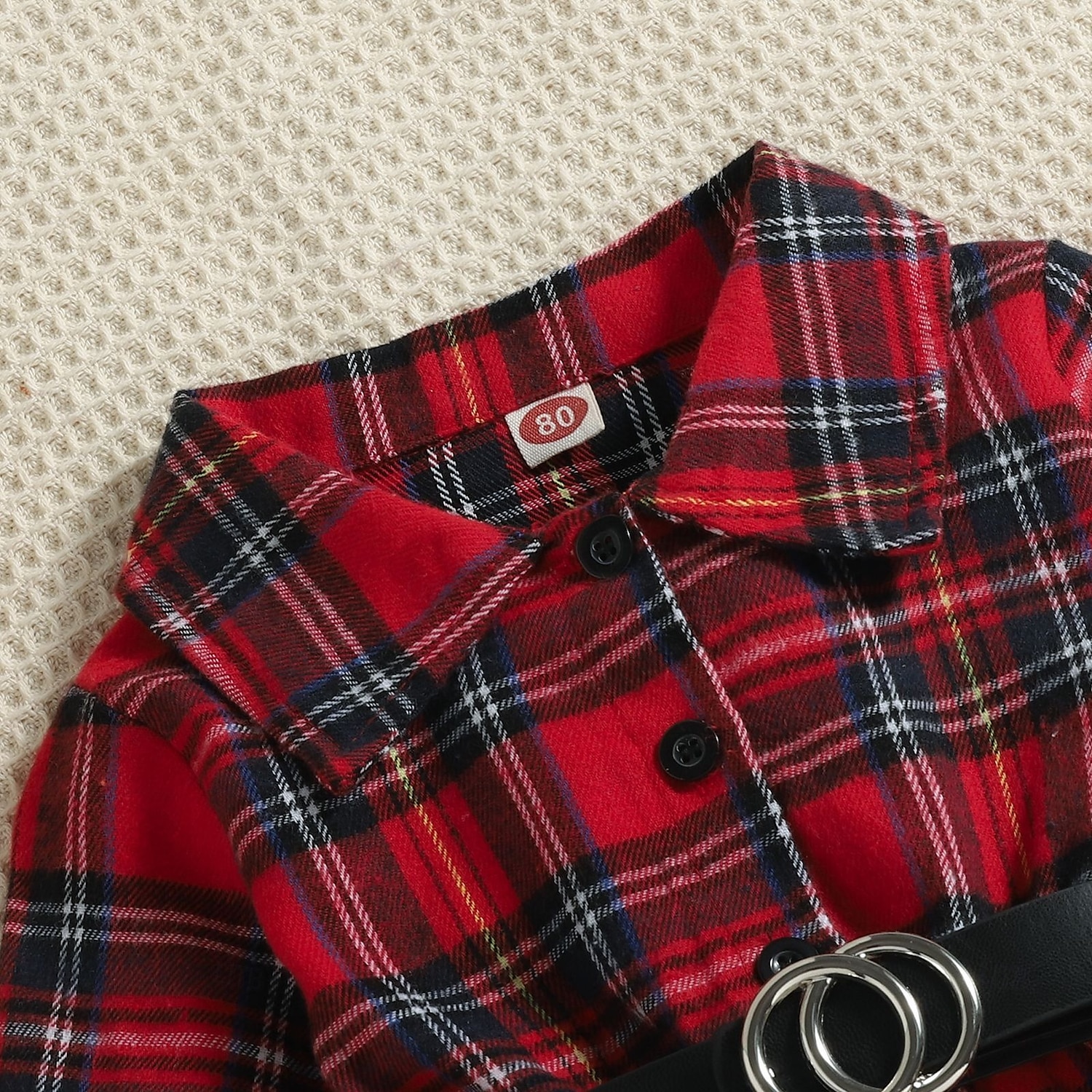 Kids Girls' Dress Plaid Long Sleeve Performance Party Patchwork Adorable Daily Polyester Midi Casual Dress Spring Fall 4 years+ Red 2025 - $20.99 –P7