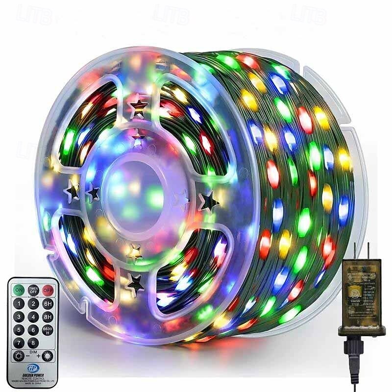 100m 1000 luci a LED per Natale, luci a stringa in filo di pelle impermeabile con telecomando, bassa tensione, perfette per decorazioni natalizie per esterni e interni del 2025 a $25.99 –P1