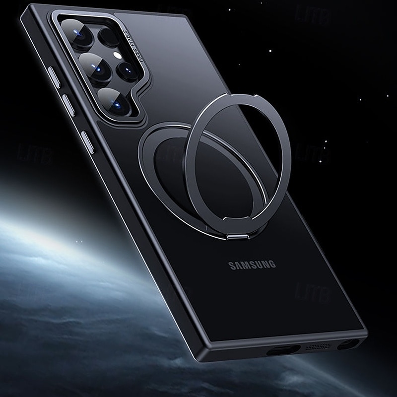 Custodia per telefono per S24 Ultra S24 Plus S24 S23 S23 Ultra S23 Plus S25 Ultra wallet case con supporto stand magnetico ricarica wireless Retro TPU Acrylic del 2025 a $19.99 –P4