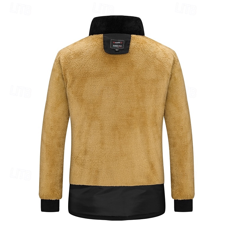 Homme Manteau d'hiver Parka Poche Polyester Doublure Polaire Vacances Usage quotidien Rendez-vous Normal Mode Décontractées Confortable Chaud Automne hiver Couleur unie / unie Noir Doudoune de 2025 ? $58.99 –P3