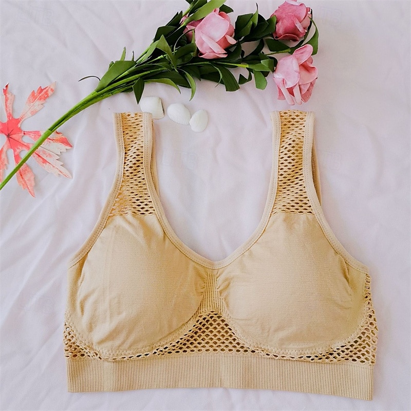 Women's Light Support Sports Bra Running Bra Open Back Bra Top Padded Fitness Leisure Sports Running Breathable Lightweight Soft Black White Pink Solid Colored 2025 - $9.99 –P4
