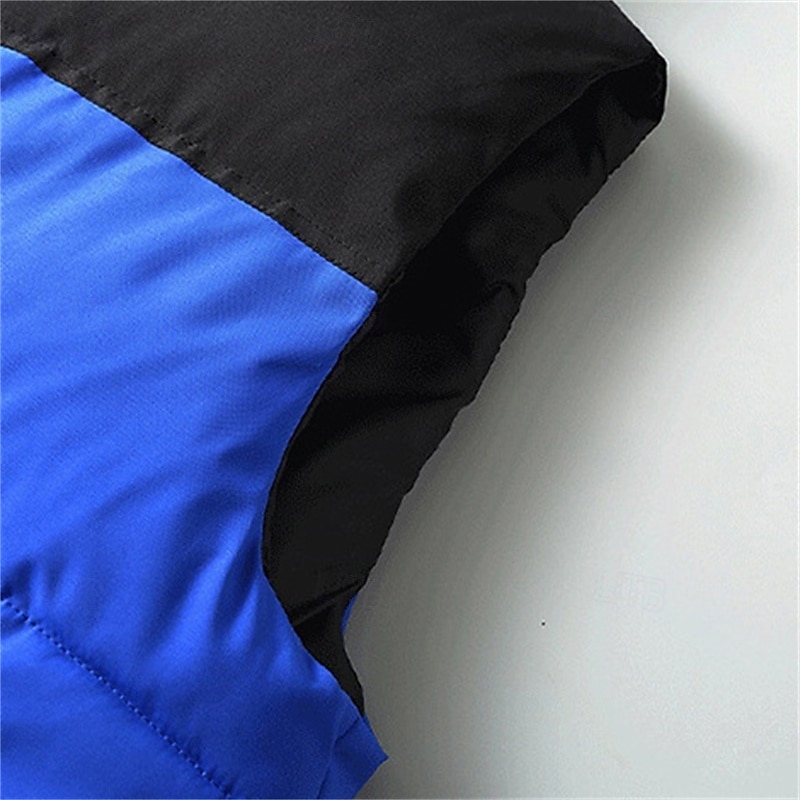 Men's Puffer Vest Padded Gilet Quilted Vest Daily Date Vacation Fashion Casual Fall & Winter Pocket Polyester Warm Comfortable Color Block Zipper Stand Collar Regular Fit Black Yellow Red Royal Blue 2025 - $36.99 –P12