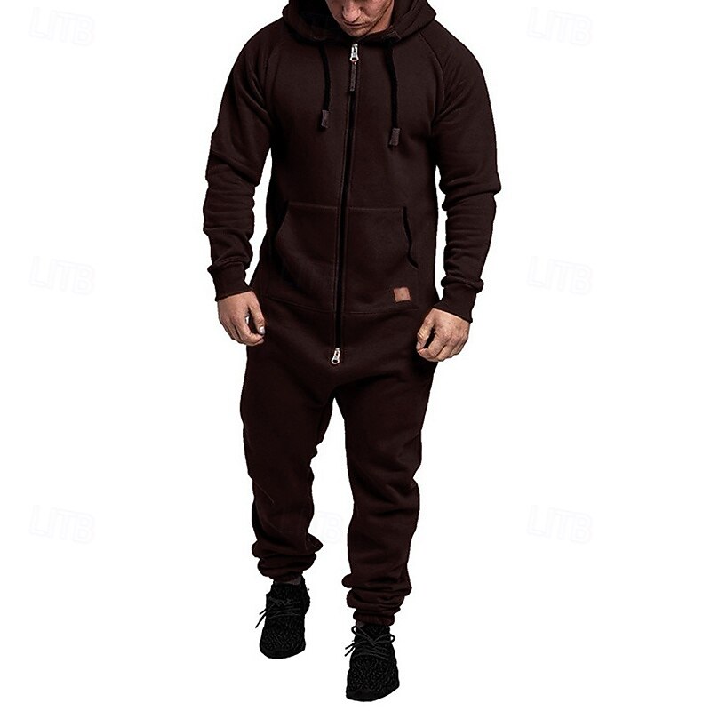 Survêtement Homme 2 Pièces - Sweat à Capuche Et Pantalon Jogging, Ample Et Confortable, Pour Sport, Fitness, Détente