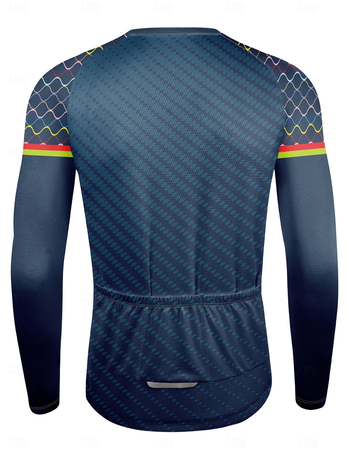 maglia da ciclismo da uomo manica lunga top da bici con 3 tasche posteriori cinturino antiscivolo asciugatura rapida strisce riflettenti tasca posteriore abbigliamento sportivo stampato in 3d del 2025 a $28.99 –P2