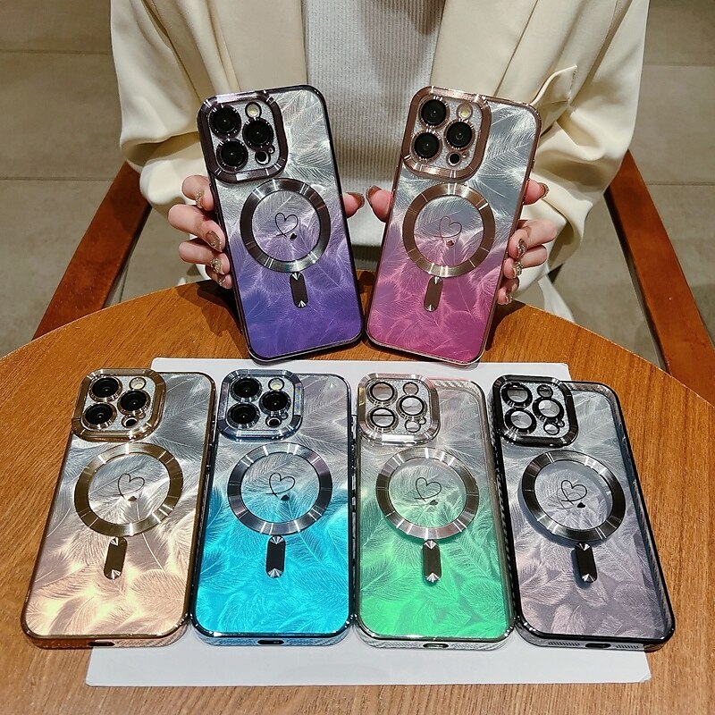 teléfono Funda Para iPhone 16 Pro Max Plus iPhone 15 Pro Max Plus iPhone 14 13 12 11 Pro Max Plus iPhone 14 Pro Max iPhone 13 12 11 Pro Max Funda Trasera Magnética Soporte de carga inalámbrica 2025 - $16.99 –P1