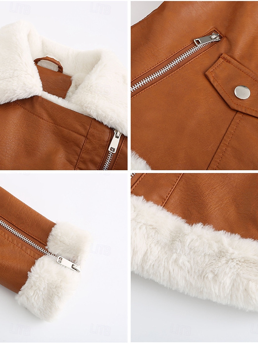 Per donna Giacca invernale Giacca in pile Tenere al caldo Traspirante Cerniera Tasche In pile Informale Liscio Da mare Strada Da tutti i giorni Per uscire Cerniera Corto Collo ripiegabile Standard del 2025 a $57.99 –P3
