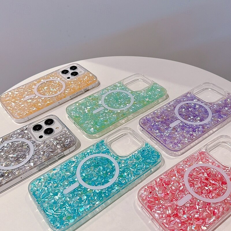 telefon Carcasă Pro iPhone 16 Pro Max Plus iPhone 16 iPhone 16 Pro iPhone 15 Pro Max Plus iPhone 15 iPhone 14 Pro Max iPhone 13 12 11 Pro Max Zadní kryt Magnetické Podpora bezdrátového nabíjení Bling 2025 - $19.99 –P3