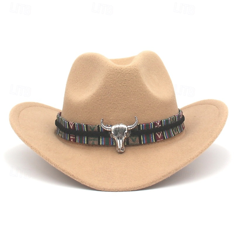 Hombre Sombrero del Derby de Kentucky Sombrero para el sol Sombrero de vaquero Sombrero Fedora Trilby Negro Rojo Algodón / Mezcla de Poliéster Estilo retro Moda siglo 18 estado de texas Diario Fiesta 2025 - $19.99 –P4