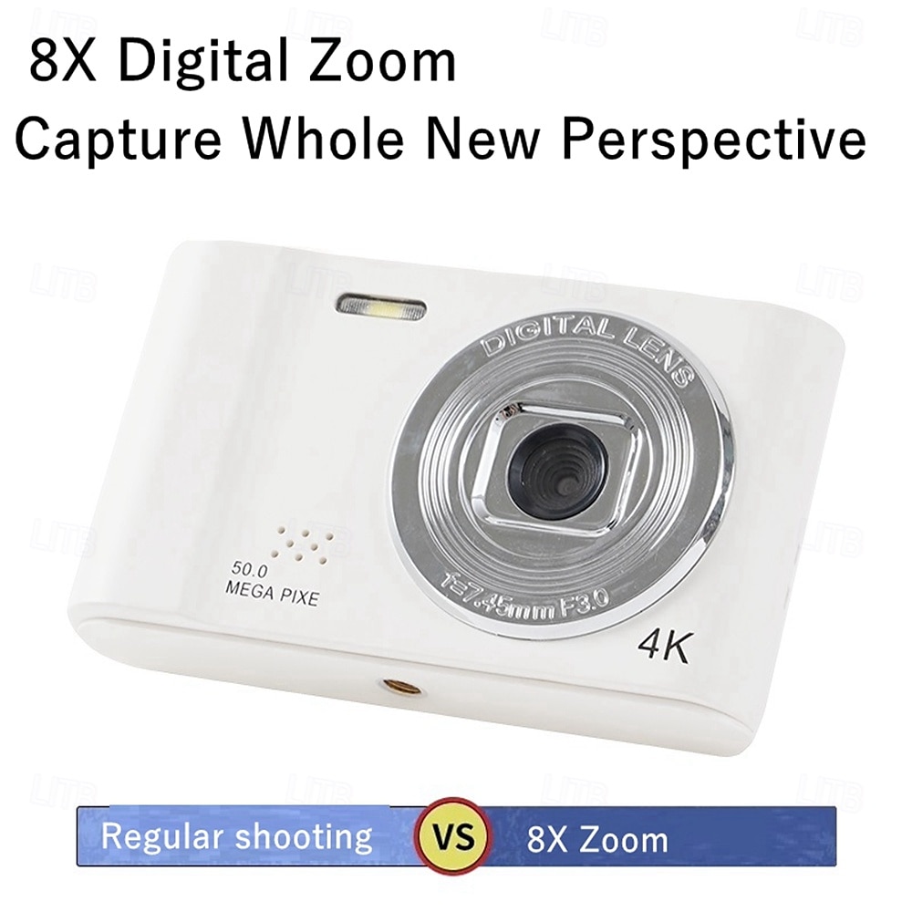 4K Digital Camera Point and Shoot Photography Travel Selfie Camara 2.4inch Screen Entry-Level Gift Compact Digicam Selfie Mini Retro Cam 2025 - $39.99 –P2
