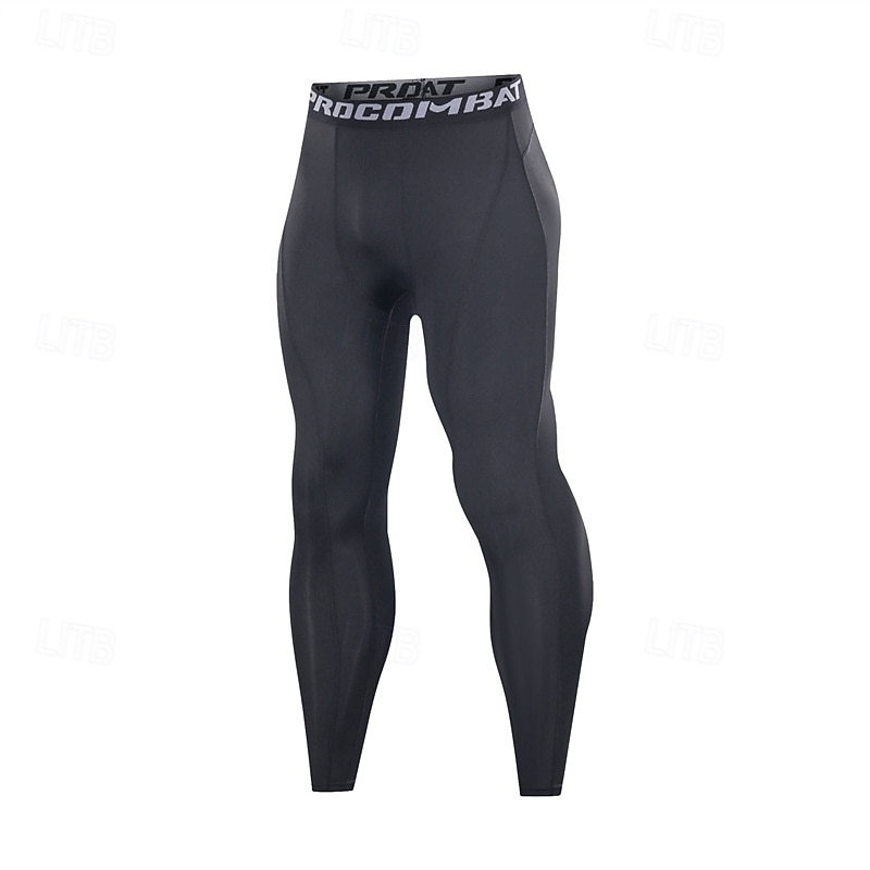 Hombre Leggings Running Leggings Retazos Capa base Exterior Deporte Deportivo Otoño Secado rápido Suave Compresión Reductor del Sudor Power Flex Maratón Corriendo Rutina de ejercicio Pitillo Ropa de 2025 - $13.19 –P3