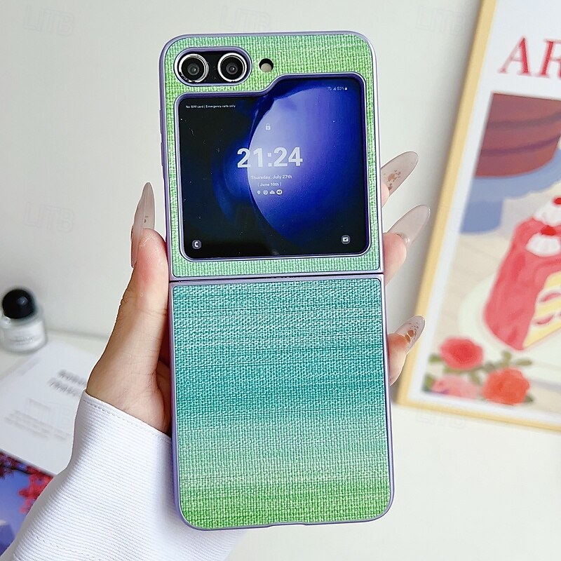 телефон Кейс для Назначение SSamsung Galaxy Z-флип 7 Z-флип 6 Z Flip 5 Z Flip 4 Z Flip 3 Кейс на заднюю панель Защита от удара Ретро ТПУ Кожа PU 2025 - $16.99 –P9
