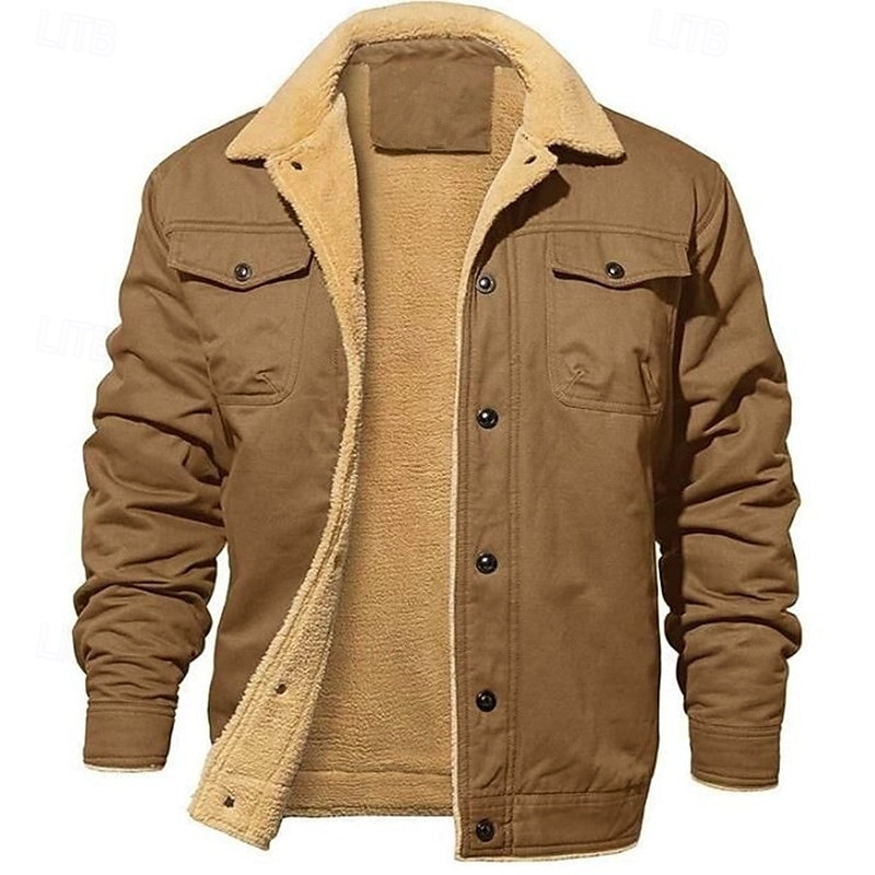 Miesten Fleecetakki Talvi ulko- Pidä lämpimänä Fleece-vuori Fleecetakit Kiipeily Telttailu / Retkely / Luolailu Matkailu Tumman harmaa Vaalea khaki Musta Valkoinen Armeijan vihreä 2025 - $49.99 –P8