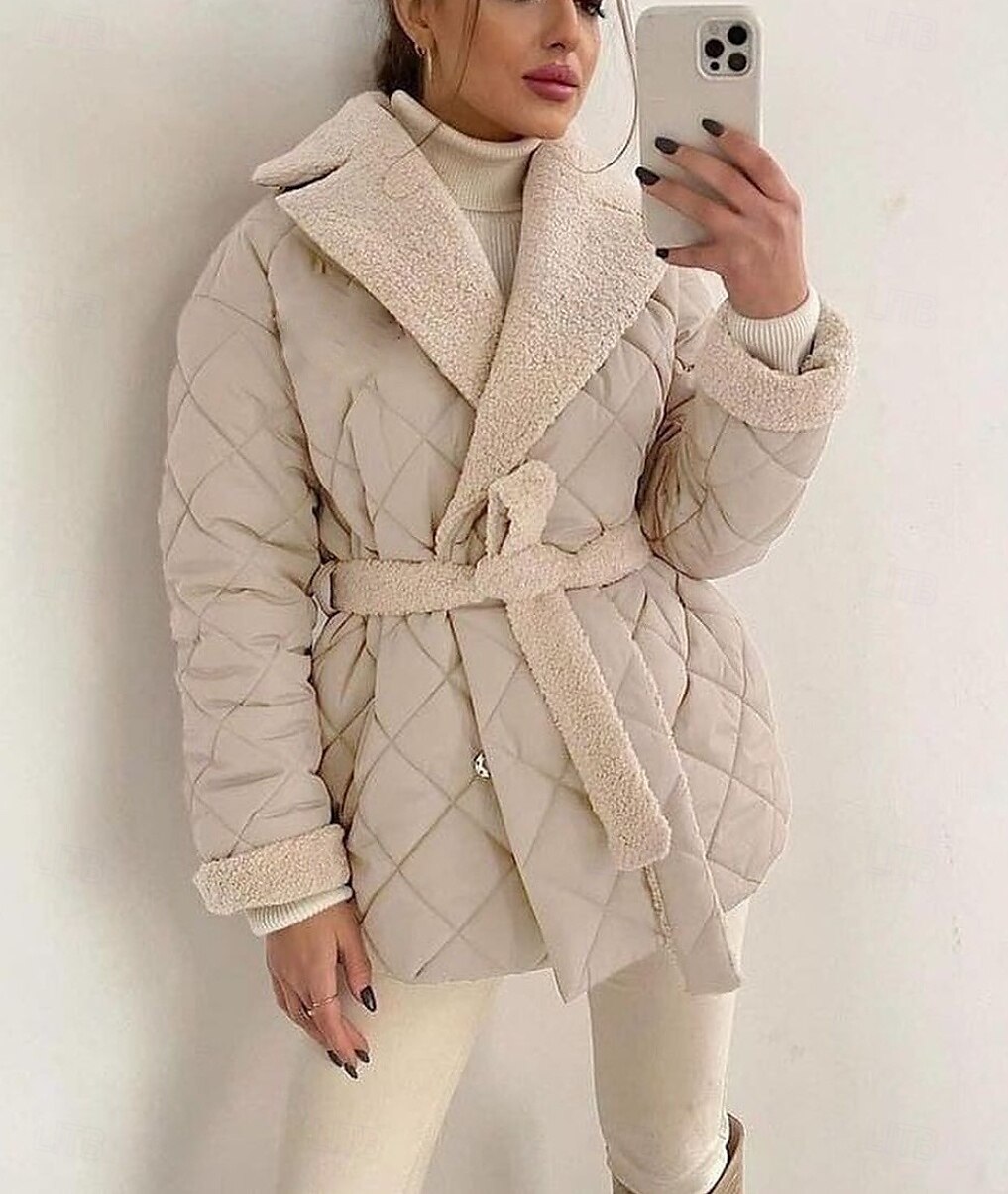 damejakke fleece jakkeslag kort bomullspolstret jakke 2025 - $73.99 –P1