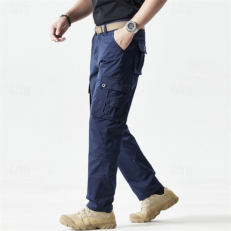 Ανδρικά Παντελόνια με τσέπες Παντελόνια Κουμπιά Πολλαπλή τσέπη Σκέτο Γρήγορο Στέγνωμα Ύγρανση Πλήρες μήκος ΕΞΩΤΕΡΙΚΟΥ ΧΩΡΟΥ Καθημερινά Κατασκήνωση & Πεζοπορία Μοντέρνα Κλασσικό Μαύρο Πράσινο Χακί 2026 - $32.99 –P12