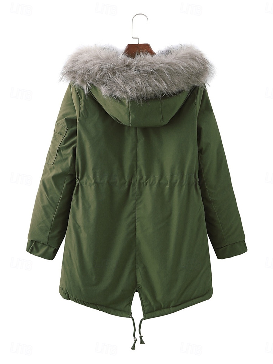 Women's Fleece Jacket Teddy Coat Hoodie Jacket Warm Breathable Zipper Pocket Fleece Lined Casual Plain Vacation Street Daily Wear Going out Zipper Regular Hoodie Regular Fit Long Sleeve Outerwear 2025 - $83.99 –P4