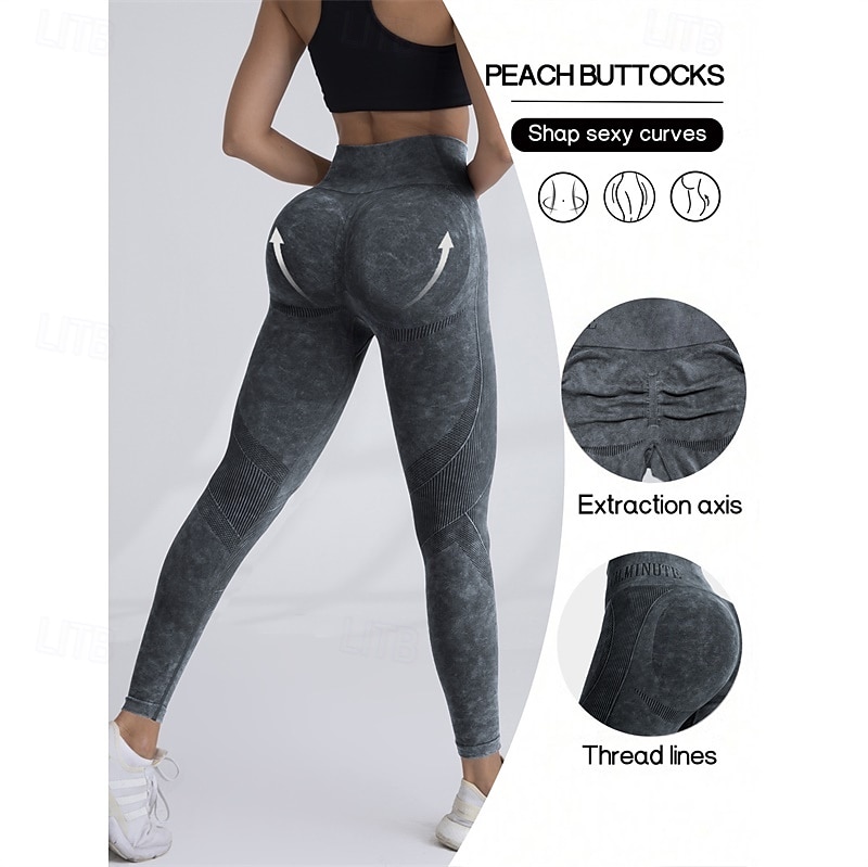 Dames Yogabroek Yoga legging Billenlift Buikcontrole Hoge taille Pilates Sportschooltraining Training Panty Effen Kleur Zwart Roze Lichtbruin Herfst Winter Sport Sportkleding Rekbaar Slank 2026 - $18.99 –P2