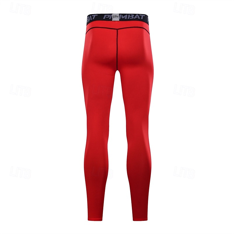 Hombre Leggings Running Leggings Retazos Capa base Exterior Deporte Deportivo Otoño Secado rápido Suave Compresión Reductor del Sudor Power Flex Maratón Corriendo Rutina de ejercicio Pitillo Ropa de 2025 - $13.19 –P8